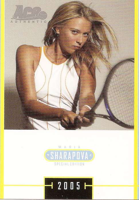 MARIA SHARAPOVA - TENNIS ACE AUTHENTIC 05 `SPECIAL EDITION` - LOT of 4 RARE TRADING CARDS - E