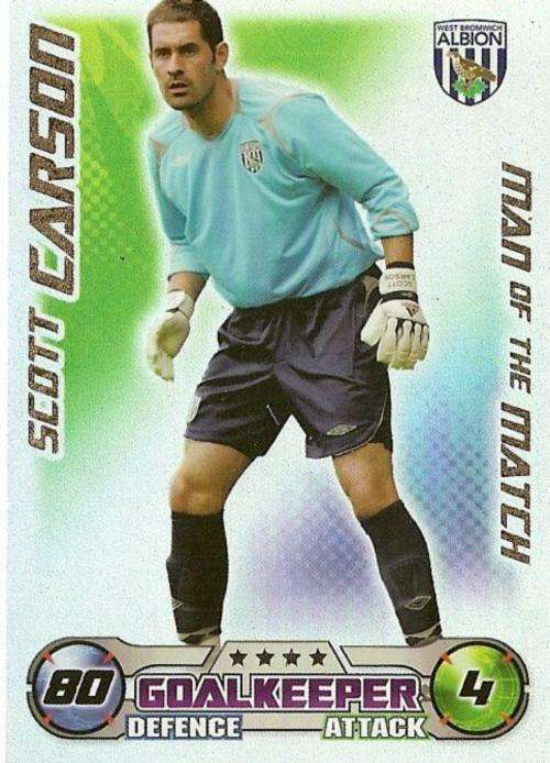MATCH ATTAX 08/09 -  SCOTT CARSON `M/MATCH` CARD