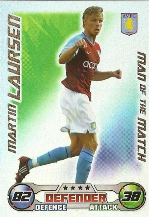 MATCH ATTAX 08/09  - MARTIN LAURSEN `M/MATCH` CARD