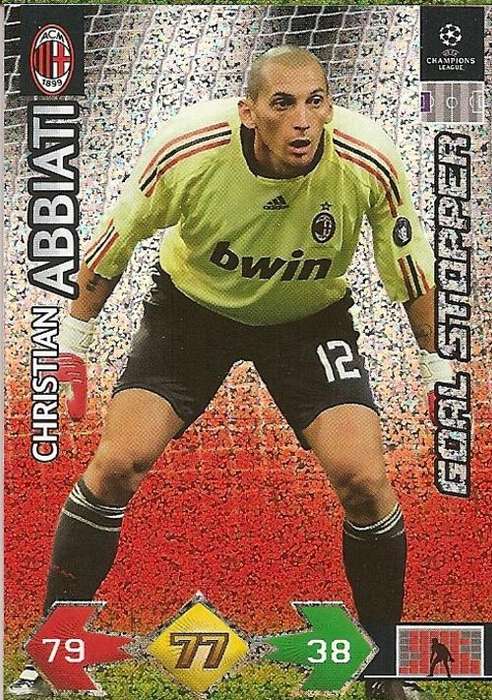 CHAMPIONS LEAGUE S/STRIKES 2009/10 - CHRISTIAN ABBIATI "GOAL STOPPER" CARD