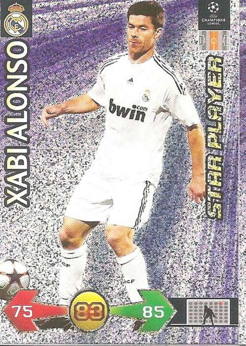 XABI ALONSO - PANINI `CHAMPIONS LEAGUE S/STRIKES` 2009/10 - `STAR PLAYER` TRADING CARD