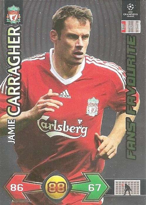 CHAMPIONS LEAGUE S/STRIKES 2009/10 - JAMIE CARRAGHER FANS FAVOURITE CARD