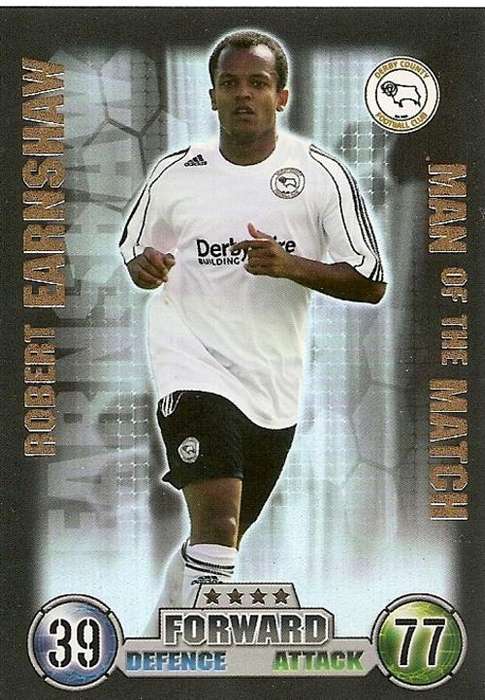 MATCH ATTAX 2007/08 - ROBERT EARNSHAW `MAN of the MATCH` TRADING CARD