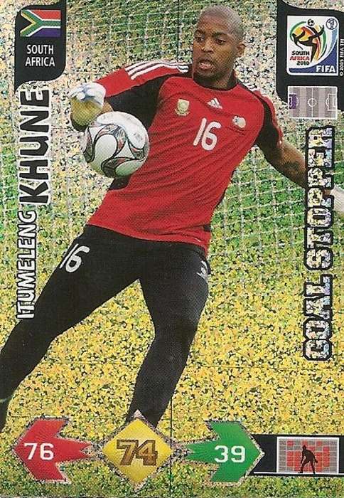 ITUMELENG KHUNE - PANINI FIFA WORLD CUP 2010 COLLECTION - FOIL GOAL STOPPER TRADING CARD
