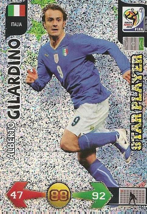 FIFA 2010 WORLD CUP ADRENALYN XL - ALBERTO GILARDINO "STAR PLAYER" CARD