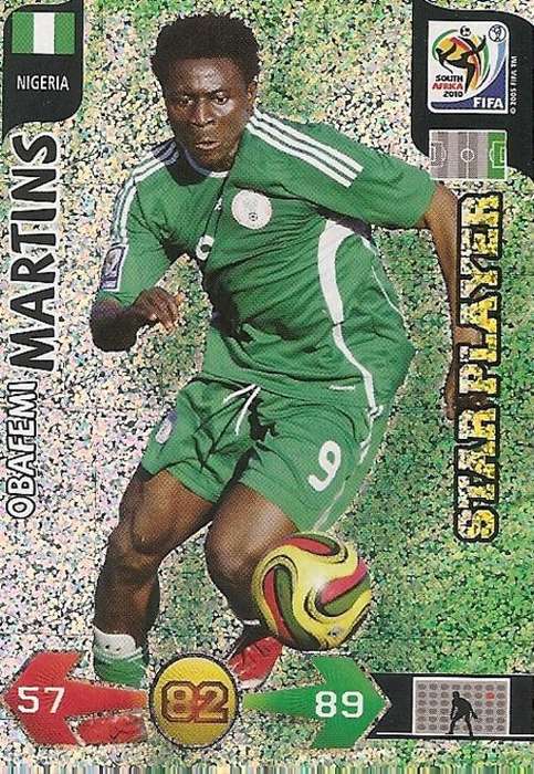 FIFA 2010 WORLD CUP ADRENALYN XL - OBAFEMI MARTINS "STAR PLAYER" CARD