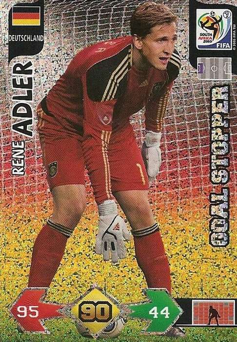 RENE ADLER - PANINI FIFA WORLD CUP 2010 COLLECTION -  `GOAL STOPPER` TRADING CARD - INT. VERSION