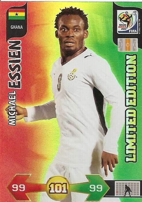 MICHAEL ESSIEN - PANINI FIFA WORLD CUP 2010 SOUTH AFRICA  - `LIMITED EDITION` TRADING CARD
