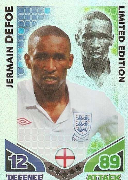 JERMAINE DEFOE - MATCH ATTAX `FIFA WORLD CUP 2010` - `LIMITED EDITION` TRADING CARD