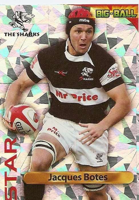 2010 BIG BALL RUGBY COLLECTION - JACQUES BOTES STAR PLAYER TS08
