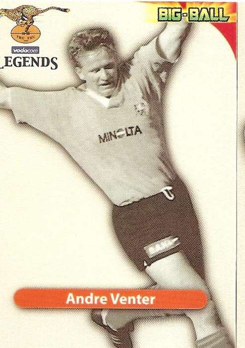 2010 BIG BALL RUGBY COLLECTION - ANDRE VENTER LEGEND CARD (CH40)