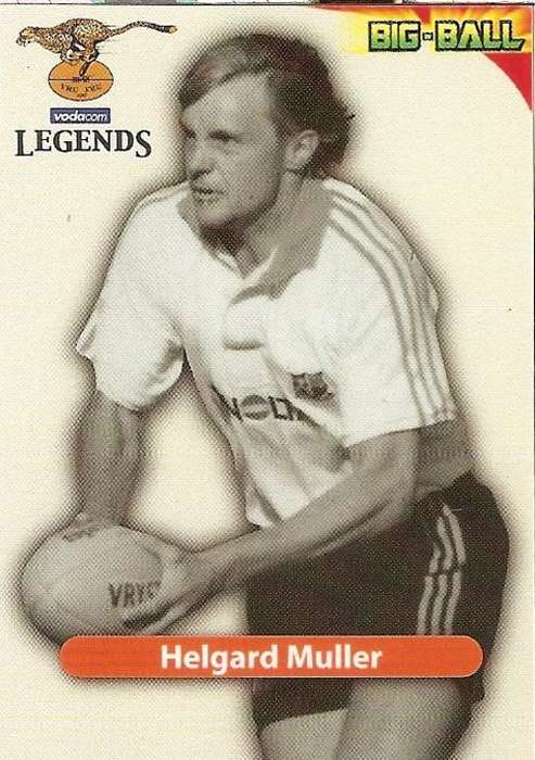 HELGARD MULLER "CHEETAH's" - 2010 BIG BALL RUGBY COLLECTION -  `LEGEND` TRADING CARD CH42