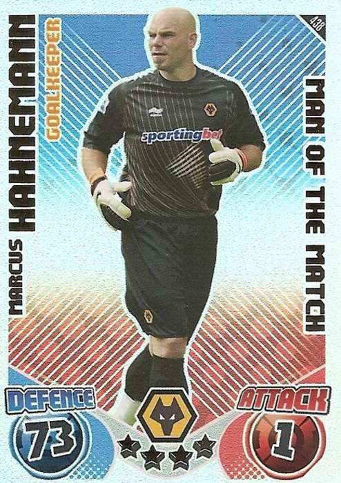 MATCH ATTAX 2010/11 - MARCUS HAHNEMANN M/MATCH CARD