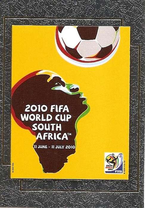 FIFA WORLD CUP 2010 `PREMIUM` COLLECTION - RARE WORLD CUP POSTER `METALLIZED TRADING CARD