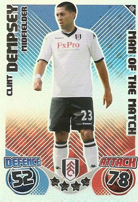 MATCH ATTAX 2010/11 - CLINT DEMPSEY M/MATCH CARD