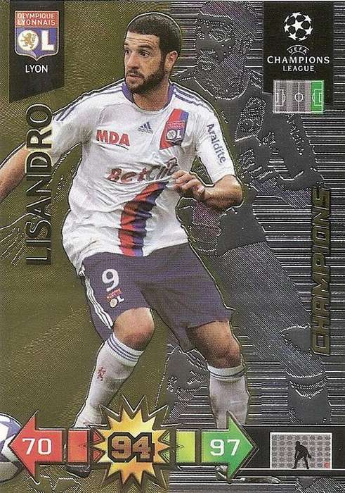LISANDRO - CHAMPIONS LEAGUE 2010/2011 - GOLD "CHAMPION" TRADING CARD