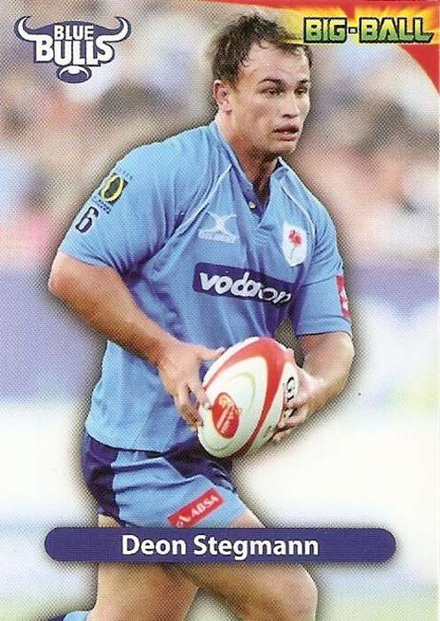 DEON STEGMANN - BIG BALL 2010 RUGBY COLLECTION -  BASE TRADING CARD BB08