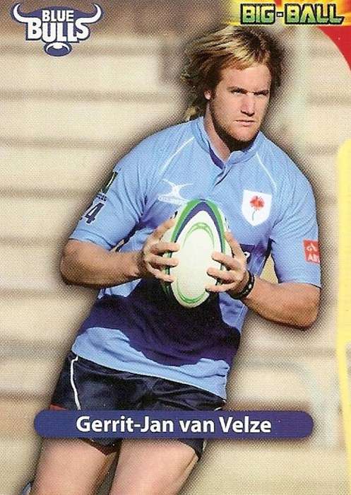 GERRIT JAN VAN VELZE - BIG BALL 2010 RUGBY COLLECTION -  BASE TRADING CARD BB19