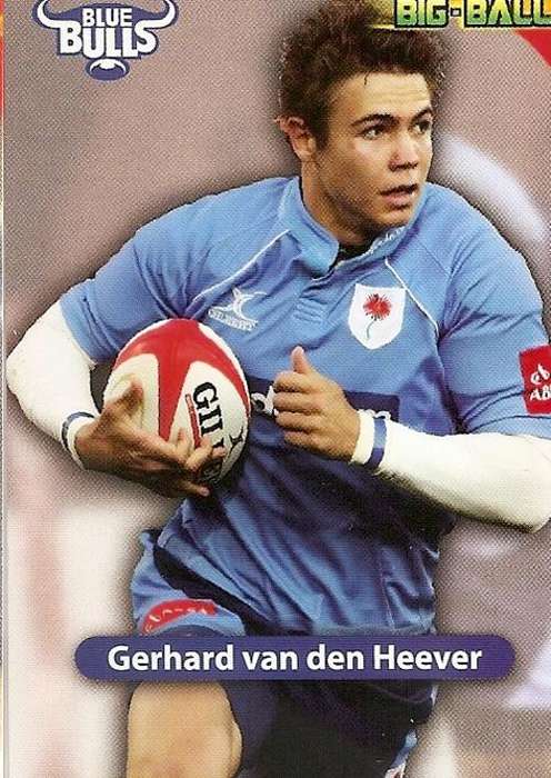 GERHARD VAN DEN HEEVER - BIG BALL 2010 RUGBY COLLECTION -  BASE TRADING CARD BB18
