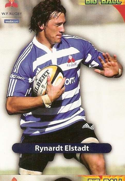 BIG BALL 2010 RUGBY COLLECTION - RYNARDT ELSTADT BASE CARD WP33