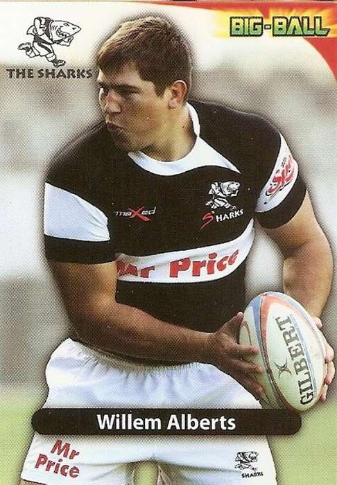 WILLEM ALBERTS - BIG BALL 2010 RUGBY COLLECTION -  BASE TRADING CARD TS32