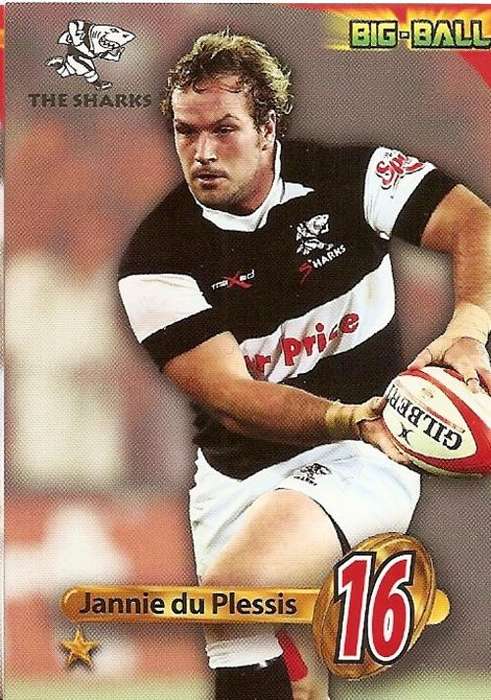 BIG BALL 2010 RUGBY COLLECTION - JANNIE DU PLESSIS BASE CARD TS09
