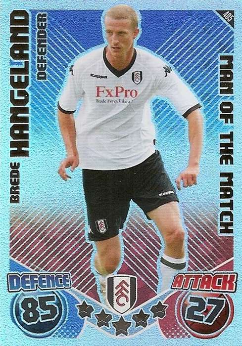 MATCH ATTAX 2010/11 - BREDE HANGELAND M/MATCH CARD