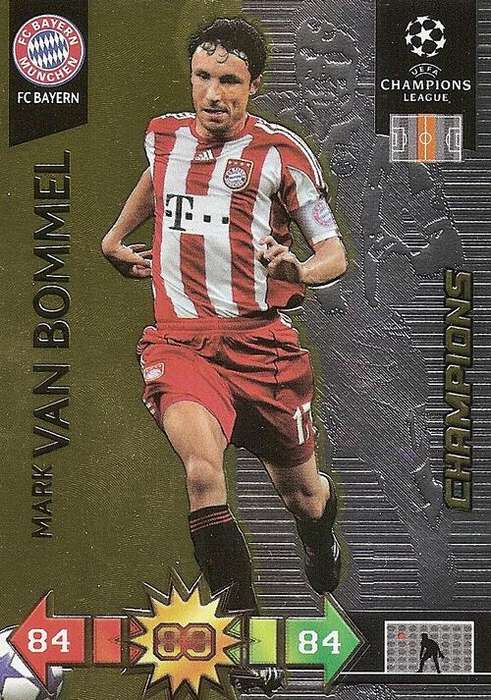 MARK VAN BOMMEL - CHAMPIONS LEAGUE 2010/2011 - GOLD "CHAMPION" TRADING CARD
