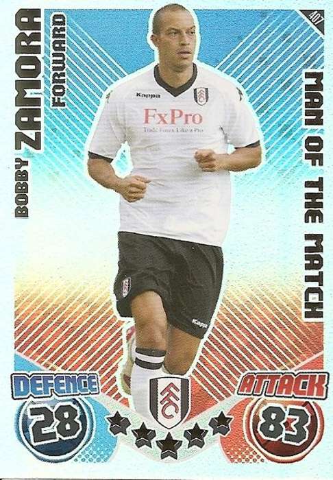 MATCH ATTAX 2010/11 - BOBBY ZAMORA M/MATCH CARD