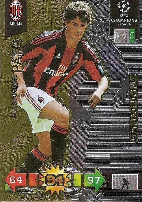 ALEXANDRE PATO - CHAMPIONS LEAGUE 2010/2011 - GOLD "CHAMPION" TRADING CARD