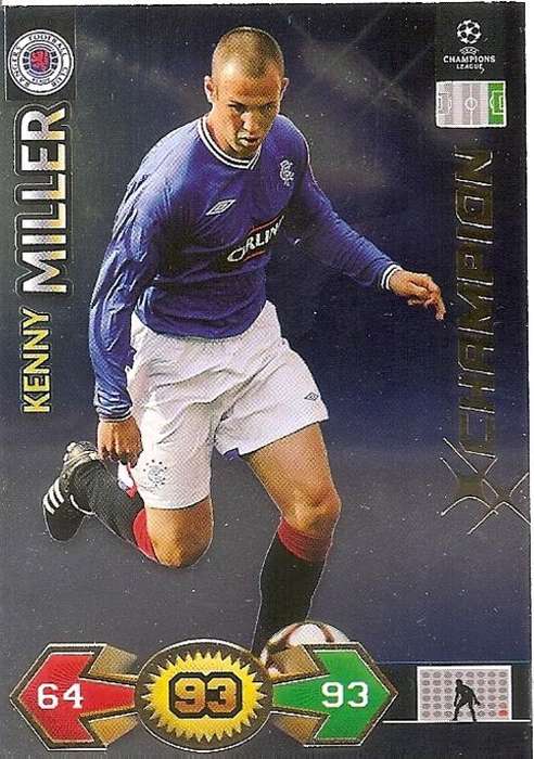 KENNY MILLER - PANINI `CHAMPIONS LEAGUE 2009/2010` COLLECTION - RARE `CHAMPION` TRADING CARD