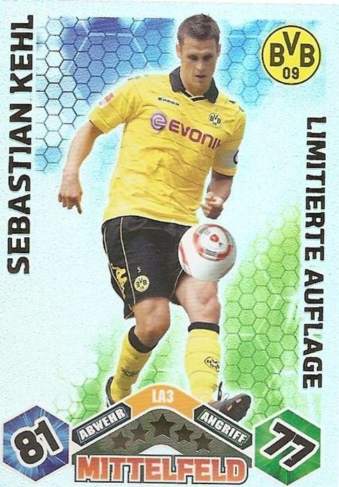 MATCH ATTAX 2010/11 BUNDESLIGA - SEBASTIAN KEHL LIMITED EDITION CARD