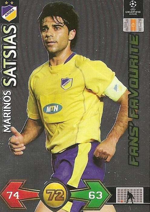 CHAMPIONS LEAGUE S/STRIKES UPDATES 2009/10 - MARINOS SATSIAS FANS FAVOURITE CARD