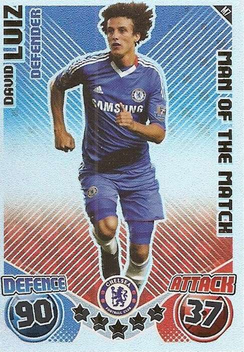 MATCH ATTAX EXTRA 2010/11 - DAVID LUIZ M/MATCH CARD