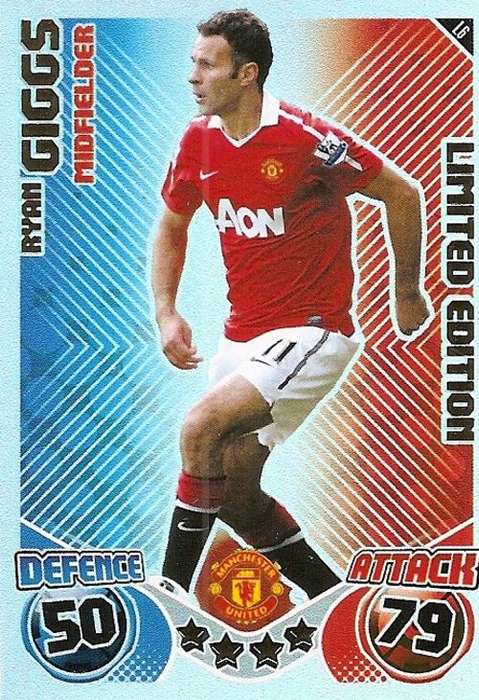 MATCH ATTAX EXTRA 2010/11 - RYAN GIGGS "LIMITED EDITION" TRADING CARD