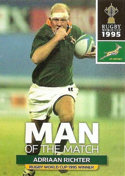 ADRIAAN RICHTER - BIG BALL 2011 RUGBY WORLD CUP COLLECTION -  `MAN of the MATCH` TRADING CARD 167