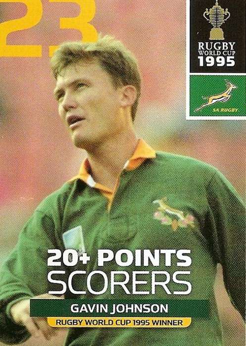 GAVIN JOHNSON - BIG BALL 2011 RUGBY WORLD CUP COLLECTION - `20+ POINTS` TRADING CARD 171
