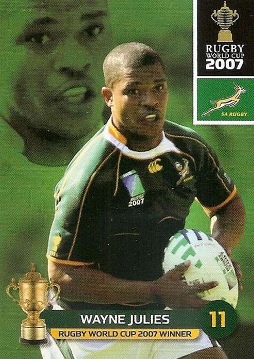 WAYNE JULIES - BIG BALL 2011 RUGBY WORLD CUP COLLECTION - BASE TRADING CARD 156