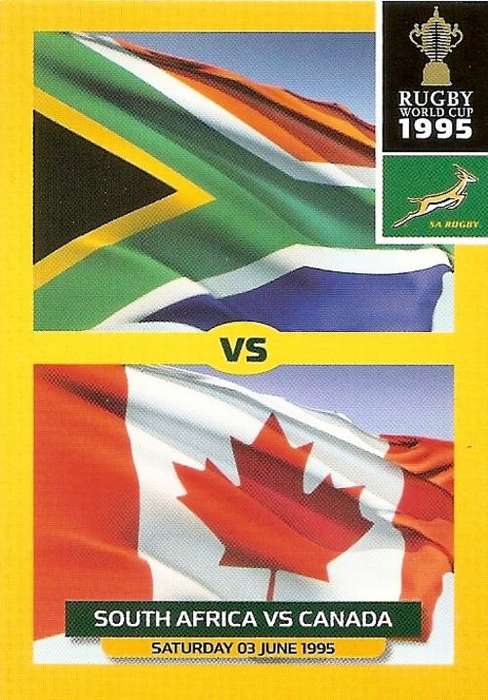 2011 RUGBY WORLD CUP COLLECTION -  1995 WC GAME SCORE BASE CARD 161