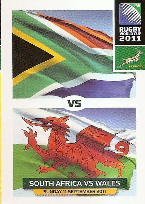 2011 RUGBY WORLD CUP COLLECTION - 1995 WC GAME SCORE BASE CARD 51