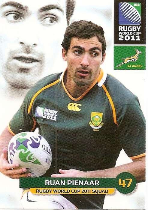 2011 RUGBY WORLD CUP COLLECTION - RUAN PIENAAR BASE CARD 95