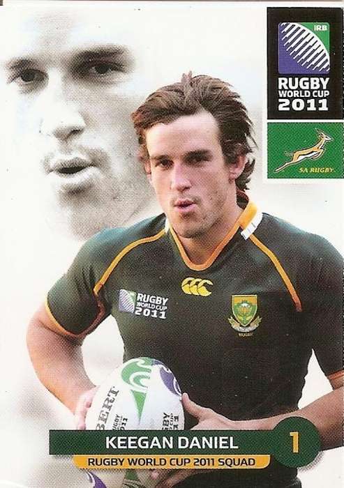 2011 RUGBY WORLD CUP COLLECTION -  KEEGAN DANIEL BASE CARD 86