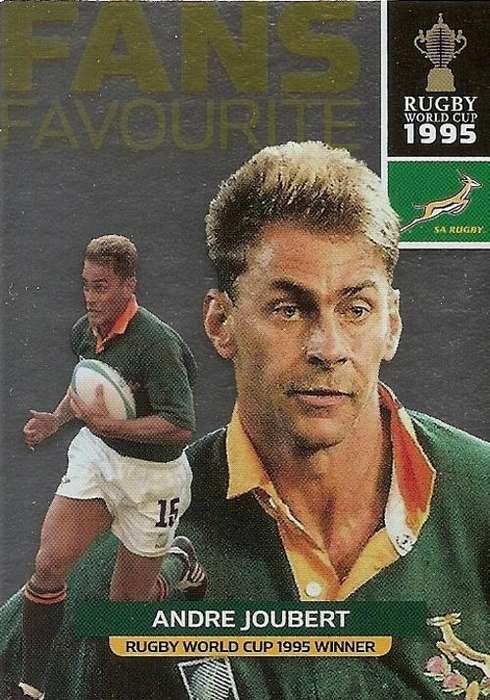 2011 RUGBY WORLD CUP COLLECTION - ANDRE JOUBERT "FANS FAVOURITE" FOIL CARD 177