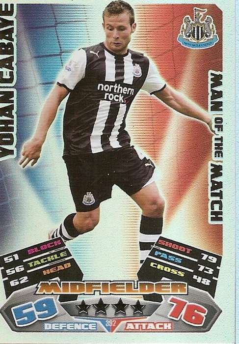 MATCH ATTAX 2012 - YOHAN CABAYE "MAN of the MATCH" CARD
