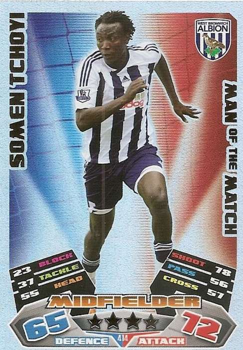 MATCH ATTAX 2012 - SOMEN TCHOYI "MAN of the MATCH" CARD