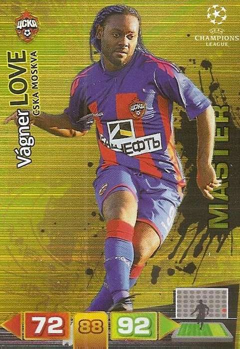 CHAMPIONS LEAGUE  2012 ADRENALYN XL - VAGNER LOVE `MASTER GOLD` CARD