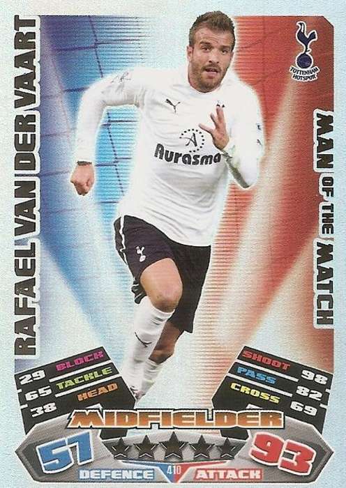 MATCH ATTAX 2012 - RAFAEL VAN DER VAART "MAN of the MATCH" CARD