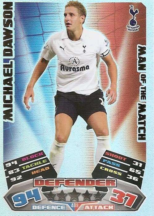 MATCH ATTAX 2012 - MICHAEL DAWSON "MAN of the MATCH" CARD