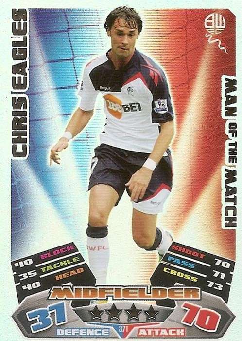 MATCH ATTAX 2012 - CHRIS EAGLES "MAN of the MATCH" CARD