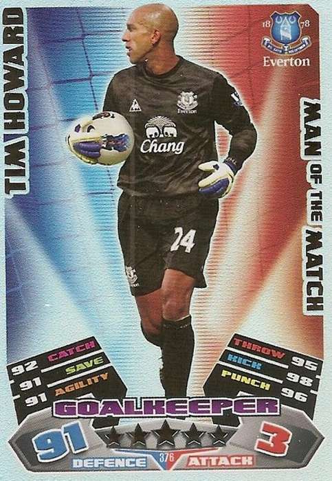 MATCH ATTAX 2012 - TIM HOWARD "MAN of the MATCH" CARD